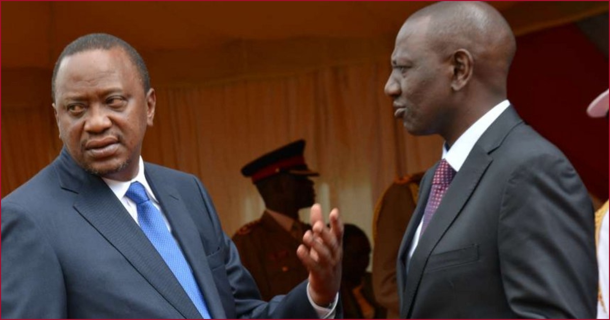 File image of former president Uhuru Kenyatta and his then deputy William Ruto.